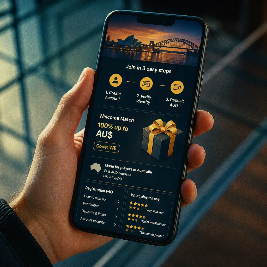 Fair Go Casino Register Australia – Create Your Account visual guide for Fair Go Casino